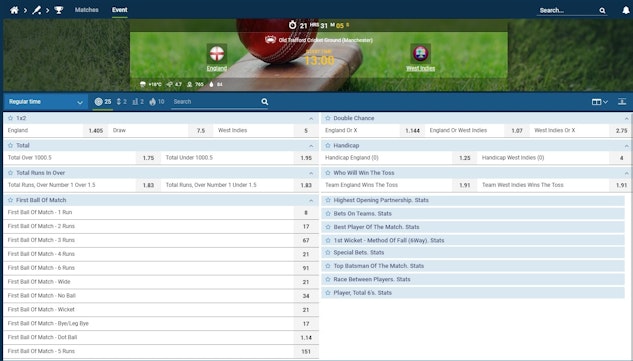 1x Bet india cricket betting options