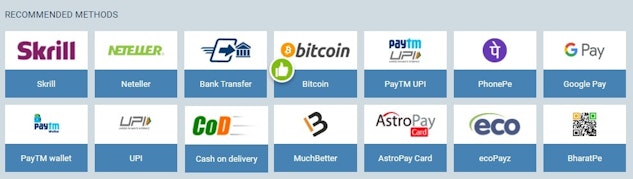 1xbet vs Bet365 india deposit methods