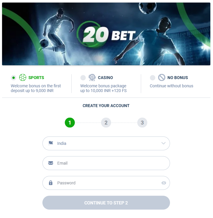 22 Bet Account Creation