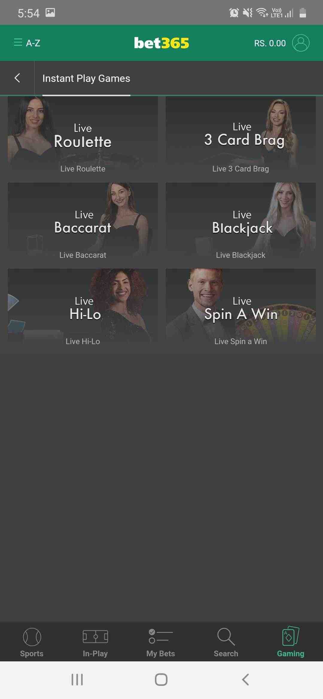 Bet365 app casino games