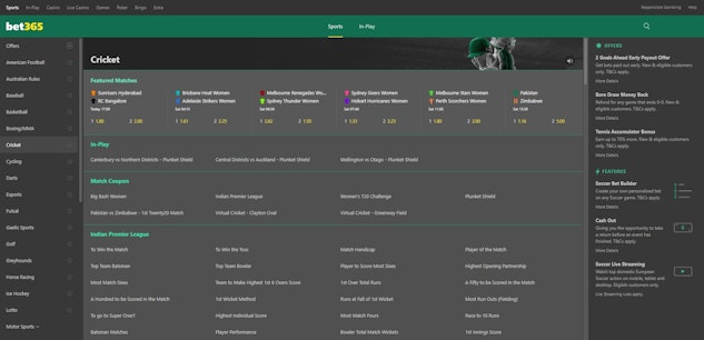 Bet365 homepage