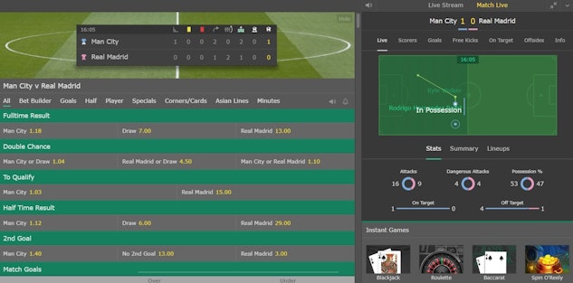 Bet365 vs Betway live betting