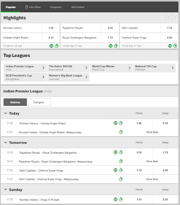 Betting sites with best odds betway