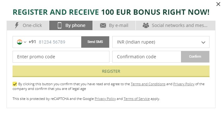 Betwinner Phone Registration