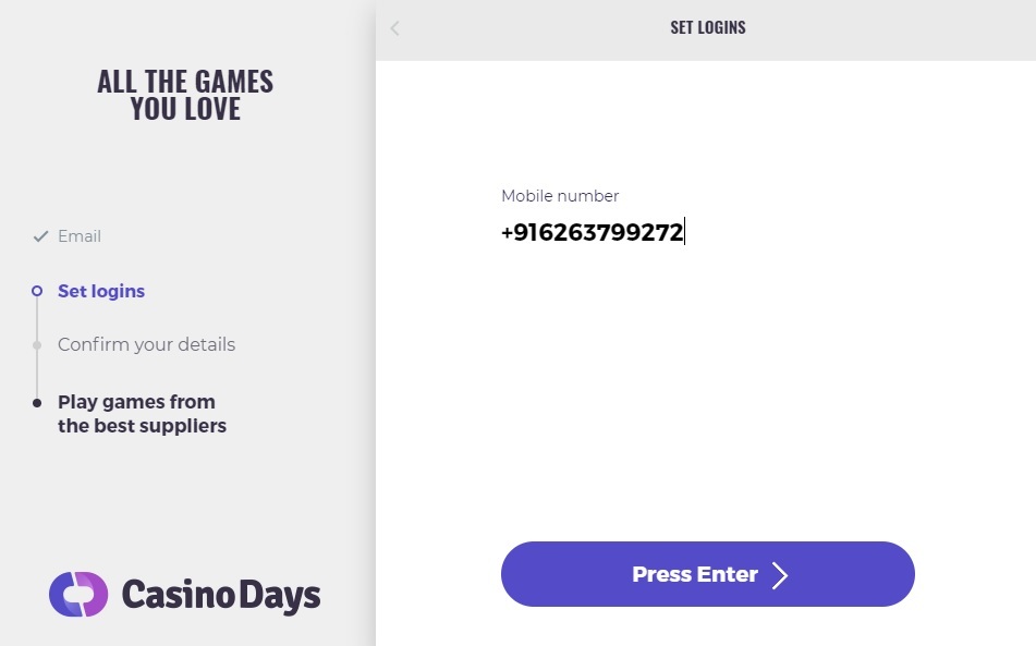 Casino days india registration 3