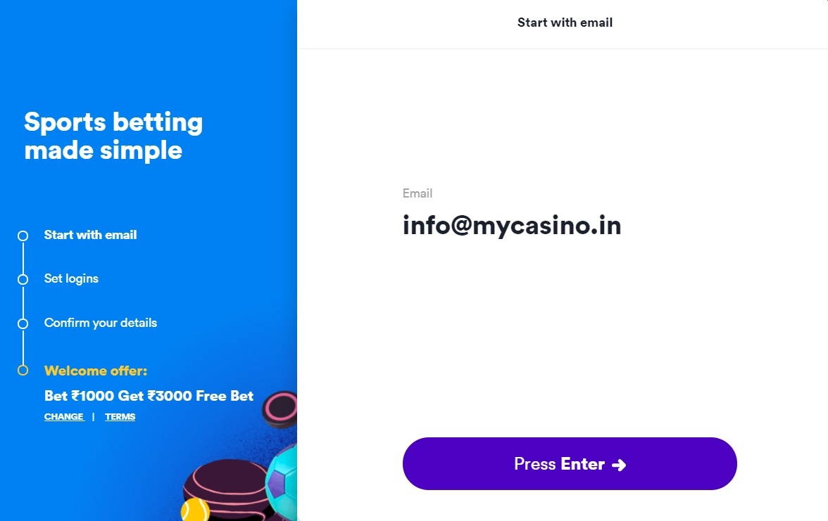 Casumo Registration 1