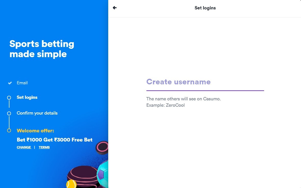 Casumo Registration 3