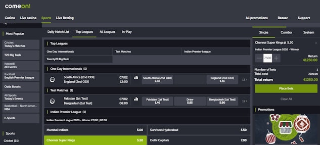 Come On New Betting Site