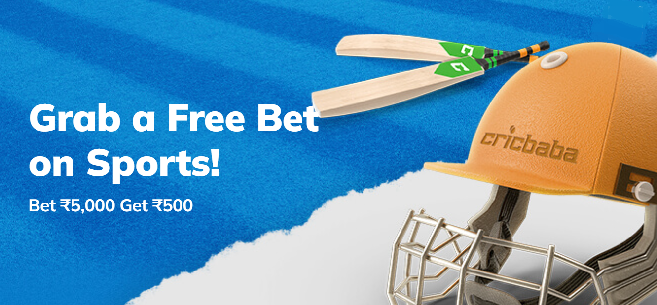 Cricbaba Free Bet: Bet ₹5,000 Get a ₹500 Free Bet with Cricbaba