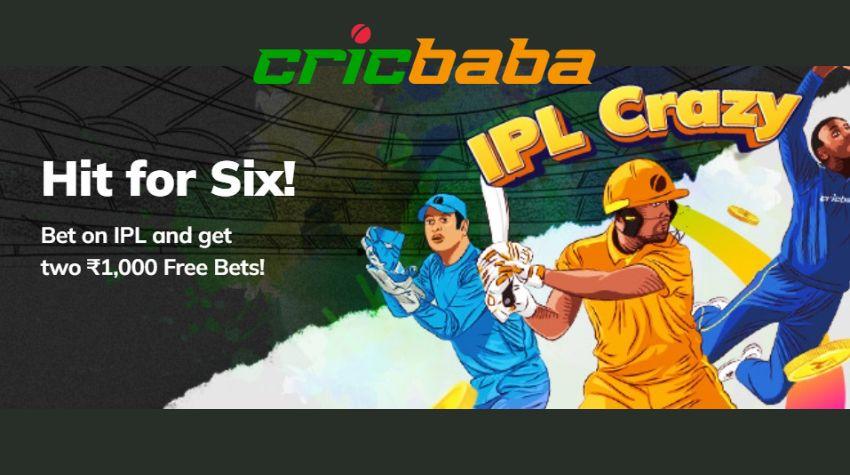 Hit for Six and earn Free Bets of ₹1,000 on Cricbaba!
