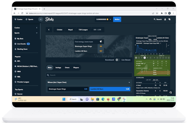 Cricket Betting on Stake