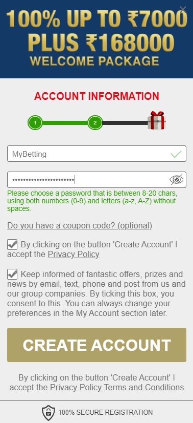 Europa Casino Account Creation 2