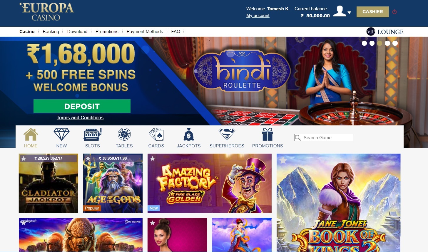 Europa Casino Account Creation 3