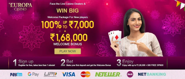 Europa Casino Welcome Bonus Banner