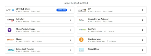 Fun88 Deposit Methods