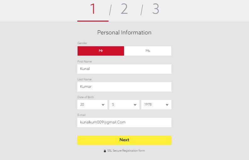 Funbet Registration 1