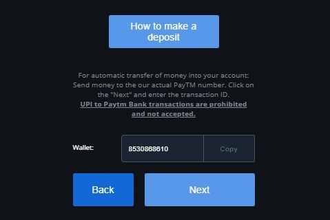 parimatch paytm deposit