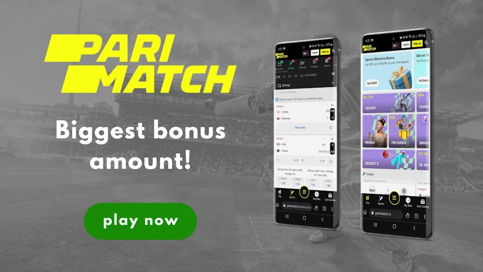 Image with Parimatch welcome bonus on mobile screenshots