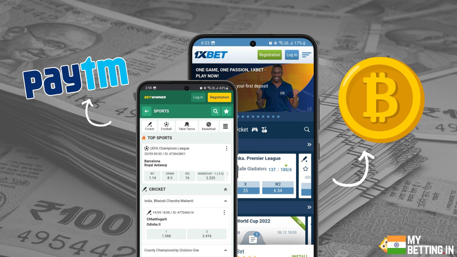 Image with screenshots of low deposit betting sites
