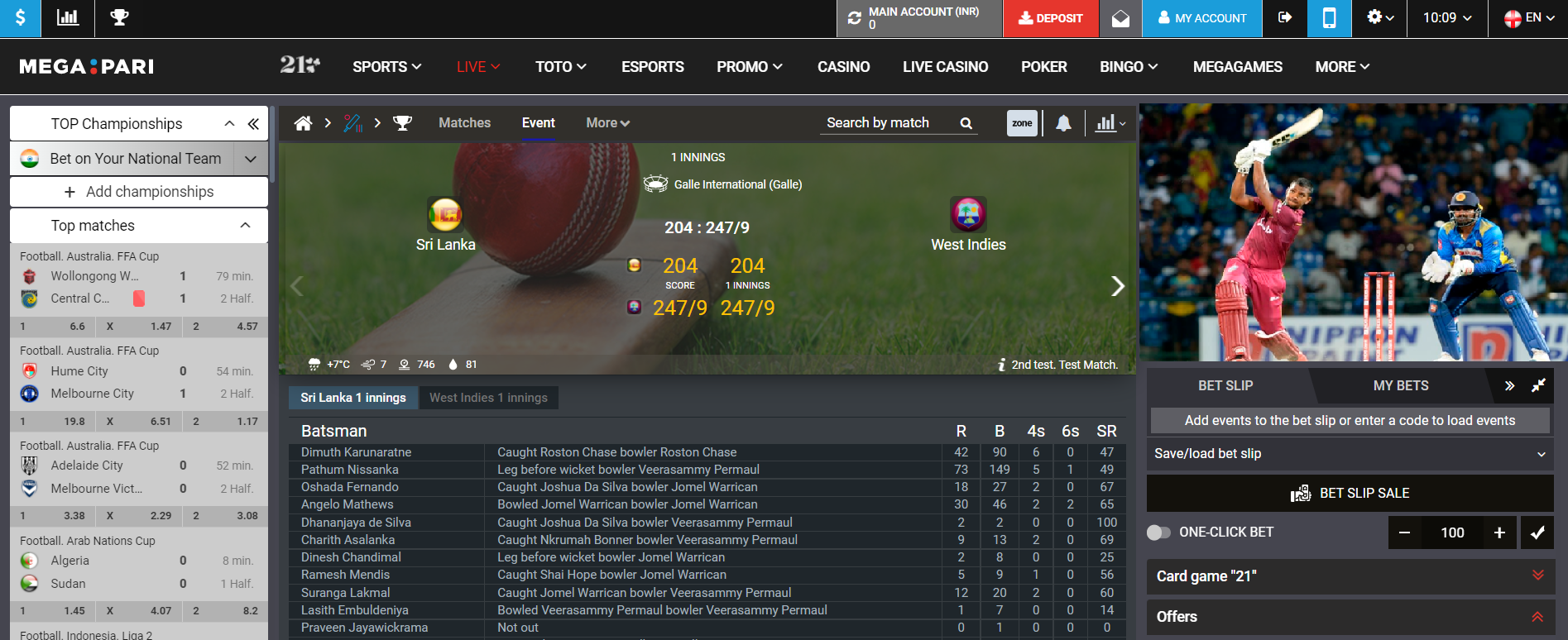 Megapari Live Betting
