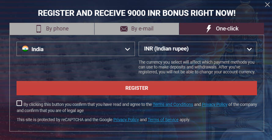 Megapari One Click Registration