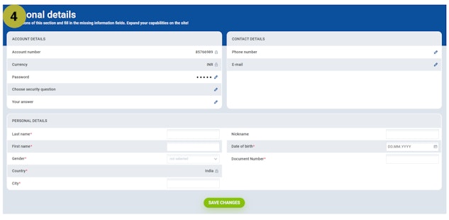 Most Bet registration step 4