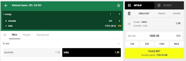 Parimatch Live Betting