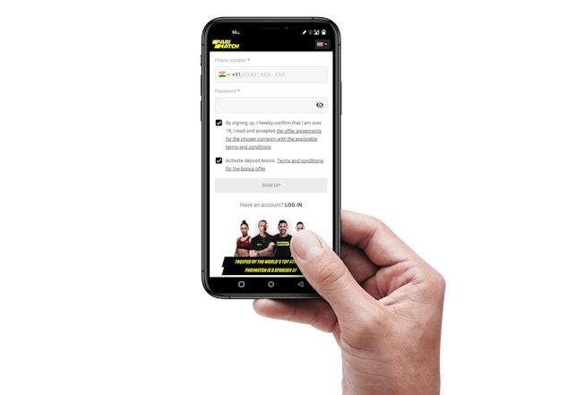 Parimatch Registration Process