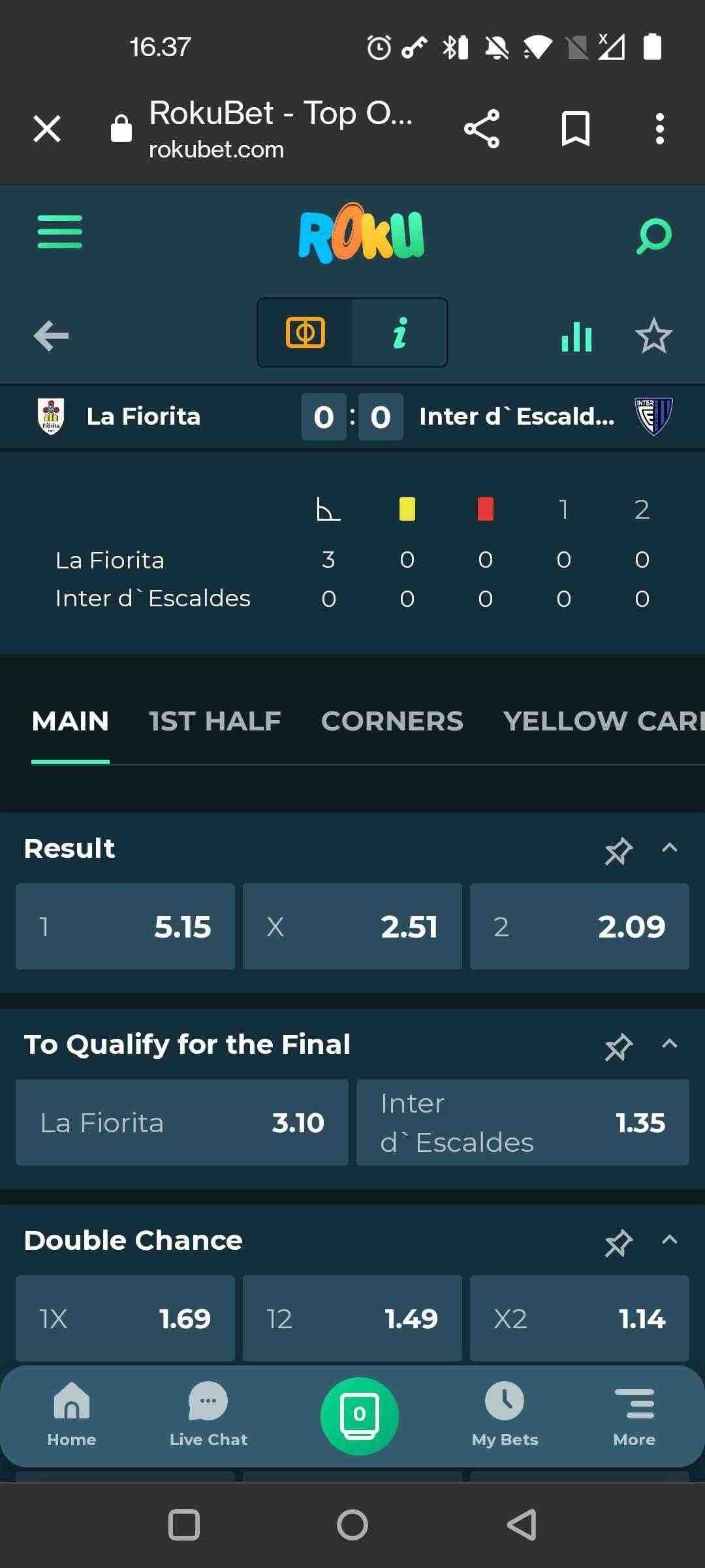 Roku Bet Live Betting