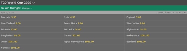 What are cricket betting odds