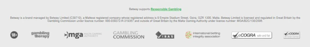 Betway licensed betting site