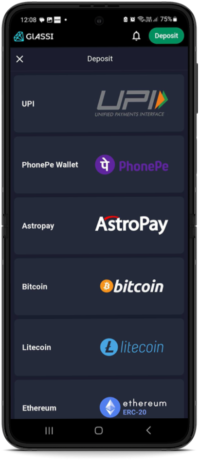 Glassi deposit methods