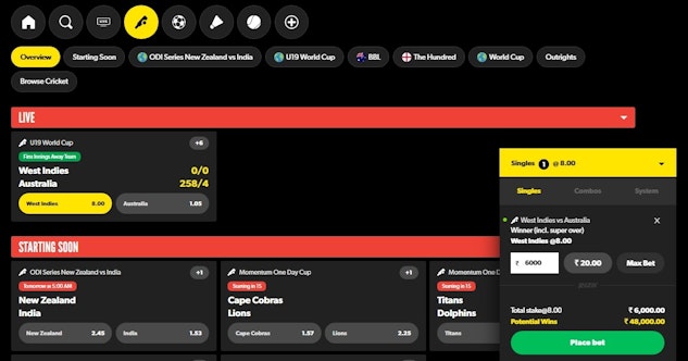Rizk cricket betting